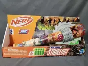 Nerf Zombie Strikeout Dart Blaster, 8 Nerf Elite Darts, Foam Blade, Pull Back
