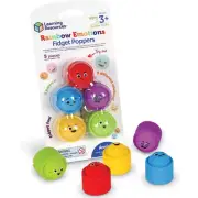 Learning Resources Rainbow Emotion Fidget Poppers, 5 Piece, Ages 3+, Sensory Toy