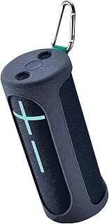 Silicone Cover Case for Ultimate Ears Boom 4 Portable Waterproof Bluetooth Speaker,for UE Boom 4 Travel Protective Skin Shell Carrying Bag w/Carabiner(Blue Case)