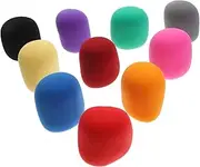 FRCOLOR 10pcs Durable Microphone Sponge Covers for Handheld Mics Vibrant Protective Windscreen for Ktv Dance Balls and Tv Shows Keeps Microphones
