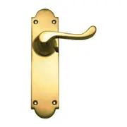 Superior Brass Victorian Lever on Longplate Passage Set