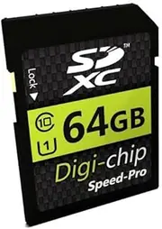 Digi Chip 64GB SDXC Class 10 Memory Card for Sony Cybershot DSC-HX400V, DSC-WX220, DSC-H300, DSC-H400, DSC-WX350, DSC-W800, DSC-WX500 & DSC-HX90V Digital Cameras
