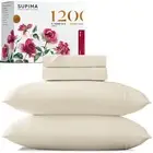 Luxury 100% Supima Cotton Queen Sheets - Premium 1200 Thread Count Cotton She...