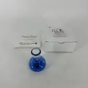 Pairpoint Glassworks Mini 2.75" Tall Hand Blown Glass Vase Blue Cape Cod MA
