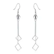 3PCS Copper Ladies Fashion Jewelry Retro Simple Long Tassel Earrings