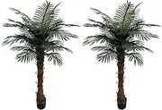 AMERIQUE Pair 5 Feet Artificial Tropical Palm Trees with Nursery Pots, Real Touch Tech.