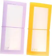 BIUDECO 2pcs Sticker Storage Book Transparent Macaron Color Sticker Organizer for DIY Collecting Durable and Portable Album for Easy Display and Storage