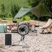 Portable Solar Power Fan with Adjustable Telescopic Stand 10W Solar Panel