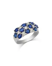 Bloomingdale's Fine Jewelry Blue Sapphire & Diamond Ring in 14K White Gold