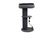 Charlie's Extra Higher Cat Tree Scratching Tower With Snuggle Bed Dark Grey & Black 49x49x99cm