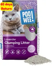 Lavender Cat Kitten Litter 15Kg Clumping Scoopable Odor Control Easy Clean