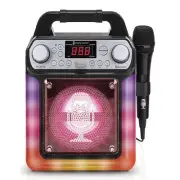 Singing Machine Groove Mini Portable Karaoke System with Voice Effects