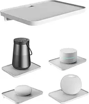 [ZZHDESBY] Wall Mount Shelf Holder for Google WiFi Fit for TP-Link Deco/Eero/Nest WiFi System Compatible with Smart Speaker Mount Bracket for Echo Devices/Homepod Mini/Sonos (White)
