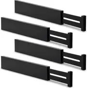 4 pack Bamboo Kitchen Drawer Dividers