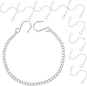 PRETYZOOM 10Pcs Hanging Chains for Billboards Versatile Heavy Duty Decoration Hanging Chains for Garden Bird Feeders and Ornaments with Hooks
