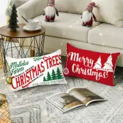 Christmas Print Pillowslip Pillowcase Home Decoration Peach Velvet 30*50cm V