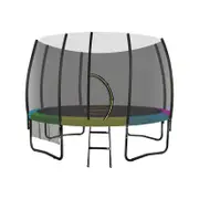 Kahuna 10ft Twister Springless Trampoline - Rainbow