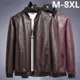 尺寸M-8XL 大尺碼夾克 皮衣男 修身潮流韓版皮外套 立領外套 大碼外套男 男裝