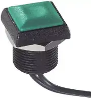 Apem PUSH BUTTON SWITCH 200mA Momentary SPST IP67, Through Hole, Square GREEN