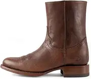 [7L SIETE LEGUAS] Men's Leather Cowboy Zip Boot with Leather Sole style 11200