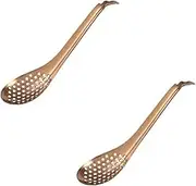 TIDTALEO 2pcs Spoons Fine Mesh for Caviar Glutinous Rice Fish Roe for Hotels Bars Families