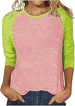 Womens Compression Shirts Top Solid Color Color Matching Fashion Sleeves Casual T Shirt Womens Long Sleeve Satin Blouse