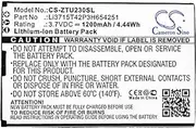 1200mAh 4.44Wh Battery Replacement for ZTE AC33, Arizona, F165, GH300C, Joe, L530G, Link Flip, MF30 A6 WiFi Router, MF51, MF60, MF61, MF62, MF65, N960, P728B, Racer II, U750, U960S, U970, V790, V857