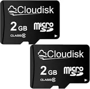 2Pack Micro SD Card 2GB MicroSD Memory Card Class 6 with SD Adapter (2Pack 2GB)