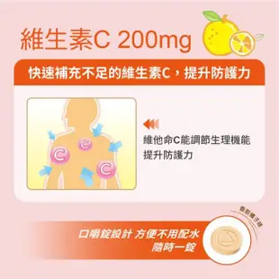 【合利他命】HICEE 愛喜維生素C 200mg口嚼錠_60錠/條*3(維生素C_香甜橘子味)