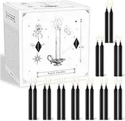 Tobeape 100 PCS Unscented Assorted Black Taper Candle, 10cm/4 Inch Diameter Mini Candles Bulk for Casting Chimes, Rituals, Vigil, Spells, Witchcraft, Wiccan Supplies, Wax Play & More