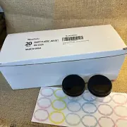 4oz Clear Plastic Jars with black Lids & Labels ( 20 Pack)