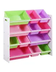 [Levede] 12 Bin Display Shelf & Toy Box in Assorted