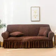 NNEDSZ Elastic sofa cover coffee color (305-360cm)