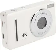 4K Digital Camera for Photography, 64MP Camara Fotograficas with 18X Digital Zoom, 2.4" Screen Travel Vlogging Cameras for Beginner (White)