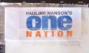 OLD 2014 PAULINE HANSON'S ONE NATION POLITICAL PARTY MINI CLOTH FLAG POLITICS