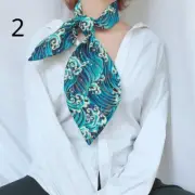Lady Crane Printed Neck Tie Scarf Elegant Ribbon Japanese Accessory Scarf Thin