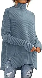 [Valtorixia] Womens Turtleneck Oversized Tunic Fall Outfits Clothes Trendy Fashion Long Pullover Knit Warm Clothes for Winter