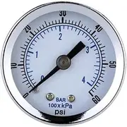 Mobestech Compressed Air Pressure Gauge 0-60 Psi Dual Scale Pressure Gauge 1/8 Threads