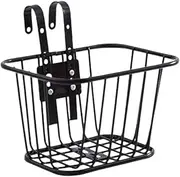 QSTDGVPW Front Bicycle Basket Luggage Storage Organizer Easy Installation Stylish Black Cargo Basket