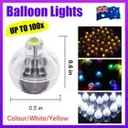 UP 100PCS LED Balloon Lamp Lights Lantern Light Balloons Glow Christmas Party AU