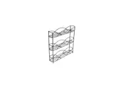 The Kitchen Galleria Counter Top Spice/Season Storage Rack 32.5x33.5cm Black