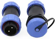 ZBLZGP SP21 Aviation Cable Connector 2-12Pin Male and Female Panel Mount Waterproof Connector Outdoor Electrical Industrial Power Connector (2pin, Pair-Plug(Male)&Socket(Female))