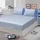 FITNESS 精梳棉單人床包+枕套二件組-芳草幽夢(藍)