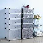 10 Pair Shoe Storage Cabinet 5 Cube Shoe Boot Cupoard Dustproof Wardrobe Closet