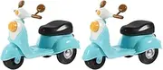 PRETYZOOM 2pcs Miniature Motorbike Model for Retro Art Decoration for Home and Office Desk Delicate Finger Motorbike Sculpture