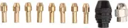 Drill Chuck Collet Set Brass Rotary Nut Tool with 8 Collet Sizes for Improved Accuracy and Safety