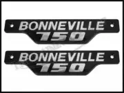 TRIUMPH 750 T140 BONNEVILLE 750 SILVER ON BLACK SIDEPANEL BADGES (2) PN# 83-7316