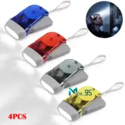 No Battery Required 3 LED Dynamo Hand Crank Flashlight Emergency Camping Torch