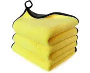 3 Extra Thick car Cleaning Rags - Super Absorbent Microfiber Towels for Cars/Detailing/Interior, Reusable-Microfiber Cleaning Cloth Dust Cloth, Lint F