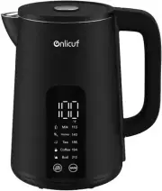 Electric Tea Kettle with Double Wall Cool Touch，1.7L Water Boiler Heater with Te
